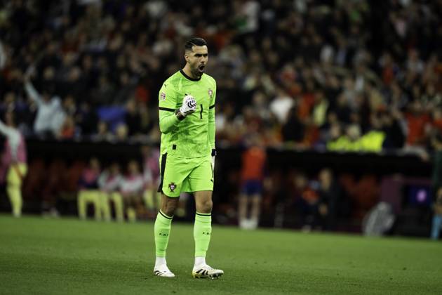 UEFA Nations League Final: Portugal vs Spain Diogo CostaPortugal goalkeeper reacts after conceding a goal during the UEFA Nations League final against Spain at Allianz Arena in Munich. Copyright: xTaiseixIwamotox