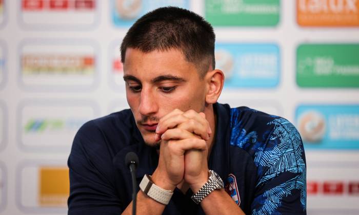 Luxembourg press conference, PK, Pressekonferenz Stade de Luxembourg 9 6 2025 Seid Korać Seid Korać 9 6 2025 Copyright: x INPHO RyanxByrnex RB2_4506
