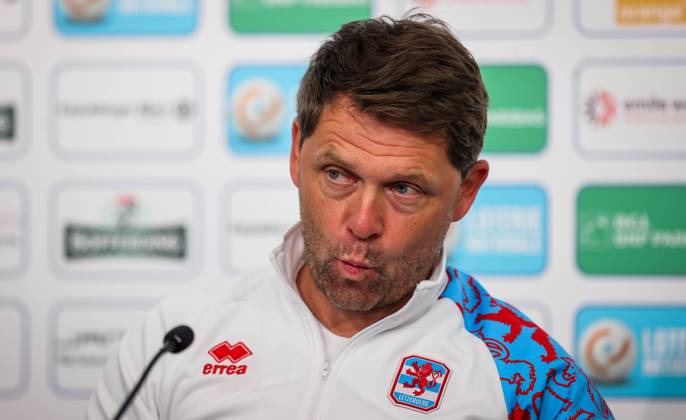 Luxembourg press conference, PK, Pressekonferenz Stade de Luxembourg 9 6 2025 Manager Luc Holtz Luc Holtz 9 6 2025 Copyright: x INPHO RyanxByrnex RB2_4934