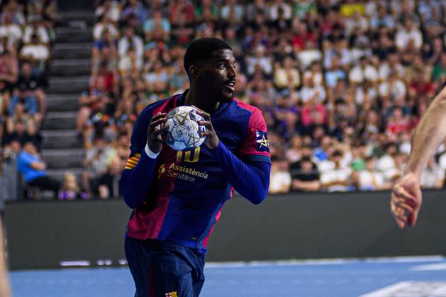 COLOGNE, GERMANY - 14 JUNE, 2025: Dika Mem - The match of TruckScout24 EHF FINAL4 Barca vs SC Magdeburg at Lanxess Arena.  Copyright: xVITALIIxKLIUIEVx