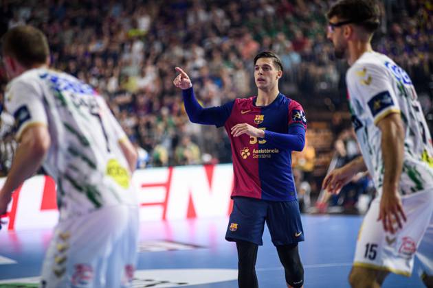 COLOGNE, GERMANY - 14 JUNE, 2025: Domen Makuc - The match of TruckScout24 EHF FINAL4 Barca vs SC Magdeburg at Lanxess Arena.  Copyright: xVITALIIxKLIUIEVx