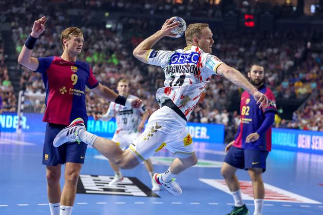14 06 2025, Handball, Semi-final TruckScout24 EHF FINAL4, LANXESS arena Cologne, FC Barcelona SC Magdeburg Omar Ingi Magnusson Magdeburg 14 North Rhine-Westphalia Germany