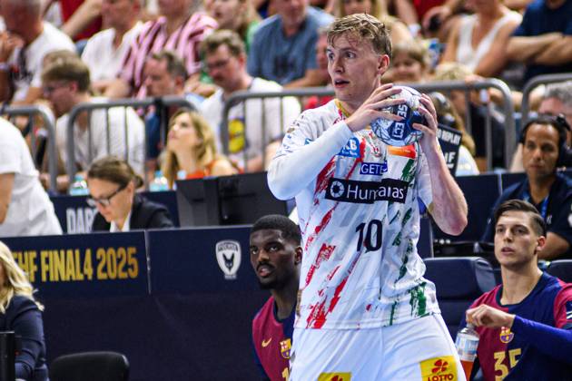 COLOGNE, GERMANY - 14 JUNE, 2025: Magnus Saugstrup Jensen - The match of TruckScout24 EHF FINAL4 Barca vs SC Magdeburg at Lanxess Arena.  Copyright: xVITALIIxKLIUIEVx