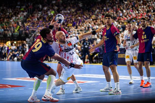 COLOGNE, GERMANY - 14 JUNE, 2025: Tim Hornke - The match of TruckScout24 EHF FINAL4 Barca vs SC Magdeburg at Lanxess Arena.  Copyright: xVITALIIxKLIUIEVx