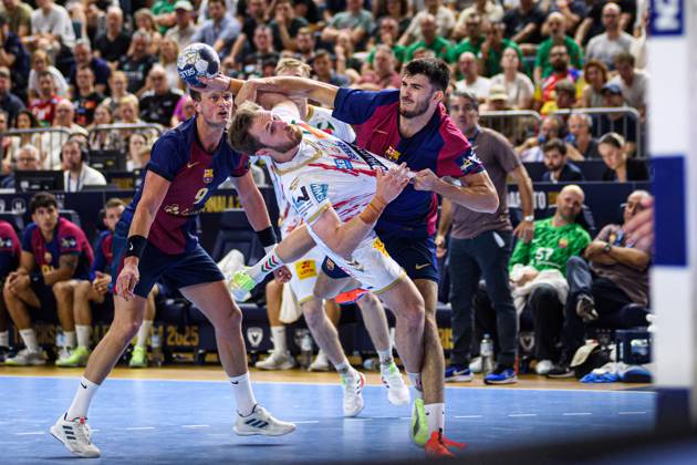 COLOGNE, GERMANY - 14 JUNE, 2025: - The match of TruckScout24 EHF FINAL4 Barca vs SC Magdeburg at Lanxess Arena.  Copyright: xVITALIIxKLIUIEVx