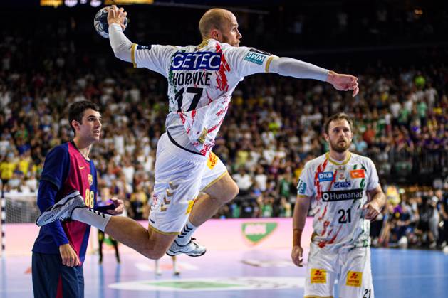 Sport Bilder des Tages COLOGNE, GERMANY - 14 JUNE, 2025: Tim Hornke - The match of TruckScout24 EHF FINAL4 Barca vs SC Magdeburg at Lanxess Arena.  Copyright: xVITALIIxKLIUIEVx