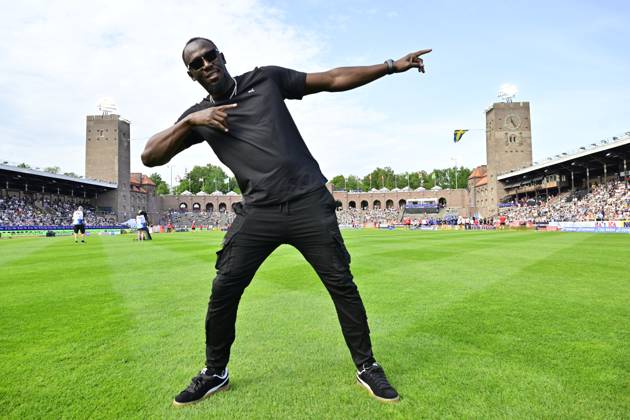 STOCKHOLM, SWEDEN 20250615 Usain Bolt during the Diamond League athletics gala at Stockholm Stadium, Sweden June 15, 2025 STOCKHOLM SWEDEN x10030x  Copyright: xJonasxEkströmer TTx DIAMOND LEAGUE STOCKHOLM