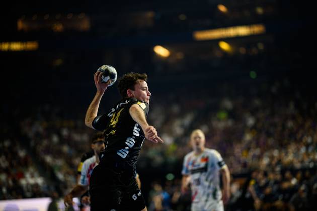 COLOGNE, GERMANY - 15 JUNE, 2025: Hakun West Av Teigum - The final match of TruckScout24 EHF FINAL4 Fuchse Berlin vs SC Magdeburg at Lanxess Arena.  Copyright: xVITALIIxKLIUIEVx
