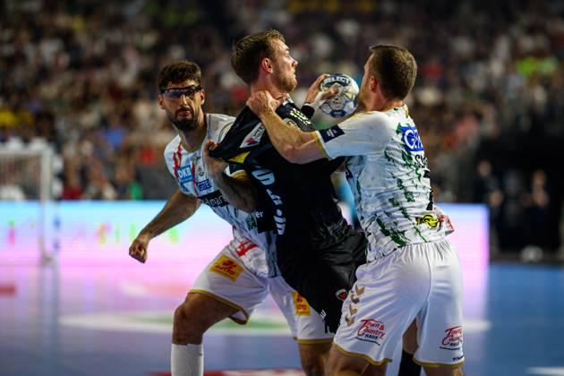 COLOGNE, GERMANY - 15 JUNE, 2025: - The final match of TruckScout24 EHF FINAL4 Fuchse Berlin vs SC Magdeburg at Lanxess Arena.  Copyright: xVITALIIxKLIUIEVx