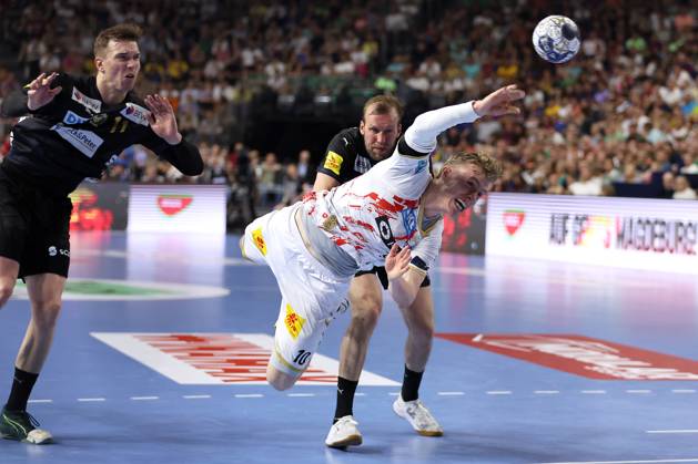 15 06 2025, Handball, Final TruckScout24 EHF FINAL4, LANXESS arena Cologne, Füchse Berlin SC Magdeburg Gisli Kristjansson Magdeburg 10 North Rhine-Westphalia Germany