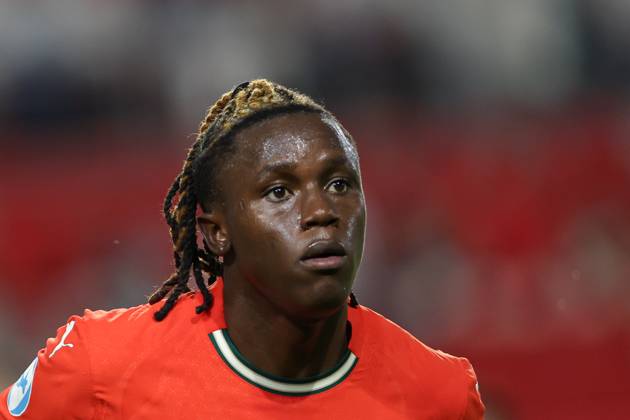June 14, 2025, Trenczyn, Slovakia: Geovany Quenda of Portugal is seen during the UEFA UNDER21 Championship Slovakia 2025 match between Portugal and Poland at Stadion na Sihoti. FInal Score; Portugal 5:0 Poland. Trenczyn Slovakia - ZUMAs197 20250614_aab_s197_120 Copyright: xGrzegorzxWajdax