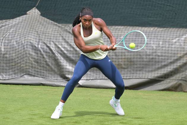 Wimbledon Tennis Championships - Practice Day LONDON, UNITED KINGDOM - June 23: American tennis player Coco Gauff plays on the grass practice courts ahead of the Wimbledon tennis championships held at the All England, All England Lawn Tennis and Croquet Club in London, United Kingdom on June 23, 2025. Ray Tang Anadolu London United Kingdom. Editorial use only. Please get in touch for any other usage.  Copyright: x2025xAnadoluxRayxTangx