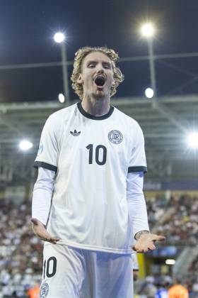 UEFA U21 European Championship, semi-final Germany France 25 06 2025 Nick Woltemade Germany, 10 celebrates after scoring during the UEFA U21 European Championship semi-final match Germany France, on 25 06 2025, Kosice Football Arena, Kosice, Slovakia Copyright: xBEAUTIFULxSPORTS Meuselx