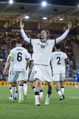 UEFA U21 European Championship, semi-final Germany France 25 06 2025 Nick Woltemade Germany, 10 celebrates after scoring during the UEFA U21 European Championship semi-final match Germany France, on 25 06 2025, Kosice Football Arena, Kosice, Slovakia Copyright: xBEAUTIFULxSPORTS Meuselx