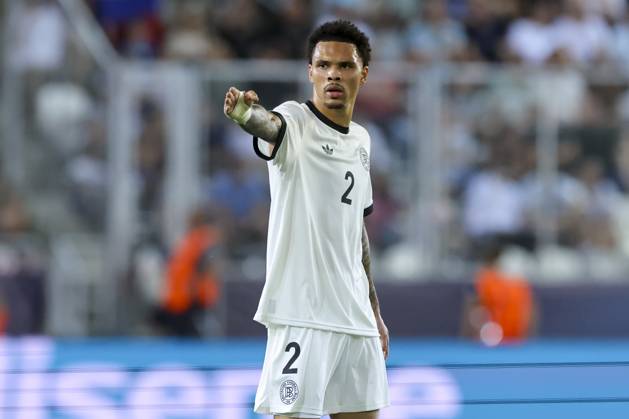 Nnamdi Collins Germany gestures, UEFA European Under 21 Championship 2025 Semi Final, Germany v France, Koöice, Slovakia Photo by Marco Steinbrenner DeFodi Images Nnamdi Collins Germany gestures, UEFA European Under 21 Championship 2025 Semi Final, Germany v France, Koöice, Slovakia Photo by Marco Steinbrenner DeFodi Images