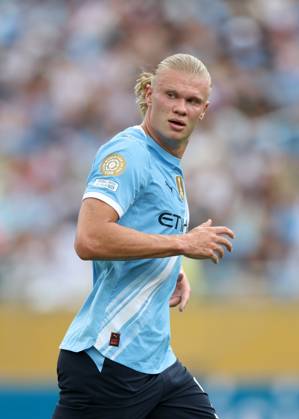 Orlando, USA, 26th June 2025. Erling Haaland of Manchester City during the Juventus vs Manchester City FIFA Club World Cup match at Camping World Stadium, Orlando. Picture credit should read: David Klein Sportimage EDITORIAL USE ONLY. No use with unauthorised audio, video, data, fixture lists, club league logos or live services. Online in-match use limited to 120 images, no video emulation. No use in betting, games or single club league player publications. SPI_237_DK_Juventus_Man_City SPI-3993-0237