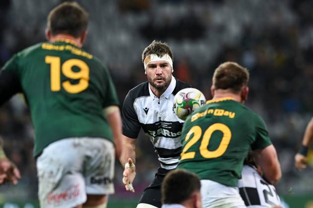 Qatar Airways Cup, DHL Stadium, Cape Town, South Africa 29 6 2025 South Africa vs Barbarians Lachlan Boshier of the Barbarians Lachlan Boshier 29 6 2025  Copyright: x INPHO StevexHaagxSports Darrenx SvB_DDS_2202