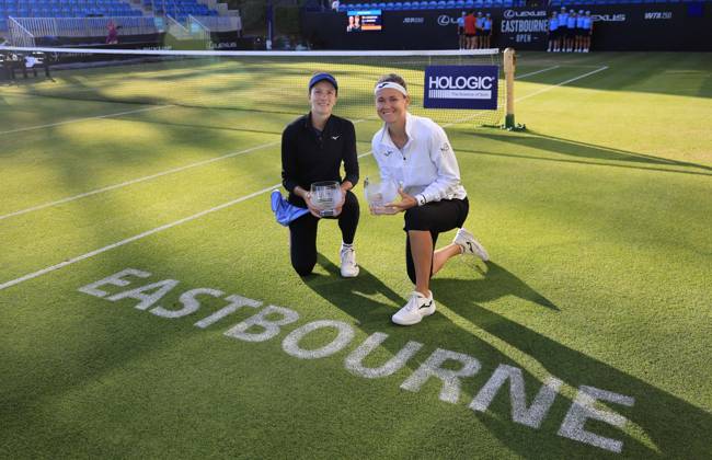 Tennis, WTA tournament in Eastbourne, doubles, final