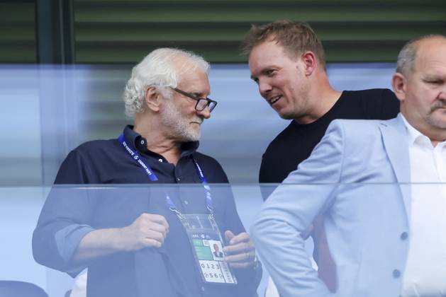 Director national teams Rudi Voeller Germany and national coach Julian Nagelsmann Germany talk together, UEFA European Under 21 Championship 2025 Final, England v Germany Final, National Football Stadium on June 28, 2025 in Bratislava, Slovakia Photo by Marco Steinbrenner DeFodi Images Director national teams Rudi Voeller Germany and national coach Julian Nagelsmann Germany talk together, UEFA European Under 21 Championship 2025 Final, England v Germany Final, National Football Stadium, June 28, 2025 in Bratislava, Slovakia Photo by Marco Steinbrenner DeFodi Images