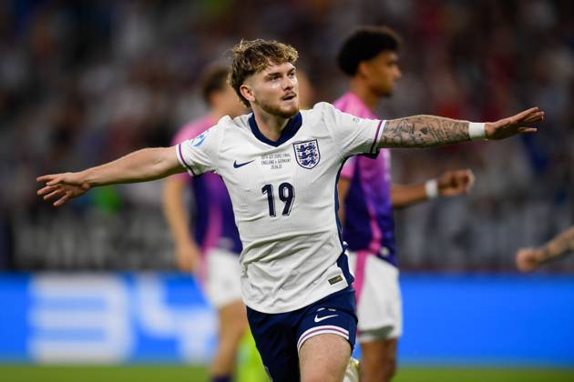 Harvey Elliott of England U21, U 21 celebrates their goal to make it 1-0 to England England U21 v Germany U21, UEFA U21 Championship, Final, National Football Stadium, Bratislava, Slovakia - 28 Jun 2025Bratislava National Football Stadium Slovakia  Copyright: xAlexxNicodim Shutterstockx 15377260ay