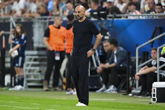 BRATISLAVA - Germany U21, U 21 coach Antonio Di Salvo at the National Football Stadium during the Under-21 European Championship, EM, Europameisterschaft final between Young England and Young Germany. ANP Hollandse Hoogte UEFA European Under-21 Championship 2025 Final 2024 25 xVIxANPxSportx xGerritxvanxKeulenxIVx 530646618 originalFilename: 530646618.jpg