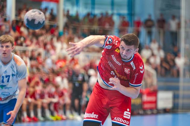 29 06 2025, 2 Handball Bundesliga, Catch-up match, TuSEM Essen Dessau Rosslauer HV 06, Dennis Szczesny TuSEM Essen , Essen Sporthalle Am Hallo NRW Germany xRHR FOTO DEx Copyright: DennisxEwert RHR-FOTOx RHR-FOTO DE
