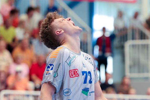 29 06 2025, 2 Handball Bundesliga, Catch-up match, TuSEM Essen Dessau Rosslauer HV 06, Tim Maximilian Hertzfeld Dessau Rosslauer HV 06 shouts, Essen Sporthalle Am Hallo NRW Germany xRHR PHOTO DEx Copyright: DennisxEwert RHR-FOTOx RHR-FOTO DE