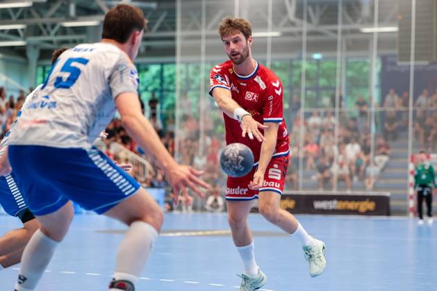 29 06 2025, 2 Handball Bundesliga, Catch-up match, TuSEM Essen Dessau Rosslauer HV 06, Constantin Heidrich TuSEM Essen , Essen Sporthalle Am Hallo NRW Germany xRHR FOTO DEx Copyright: DennisxEwert RHR-FOTOx RHR-FOTO DE