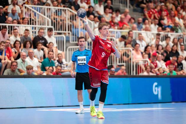 29 06 2025, 2 Handball Bundesliga, Catch-up match, TuSEM Essen Dessau Rosslauer HV 06, Mika Petersen TuSEM Essen , Essen Sporthalle Am Hallo NRW Germany xRHR FOTO DEx Copyright: DennisxEwert RHR-FOTOx RHR-FOTO DE