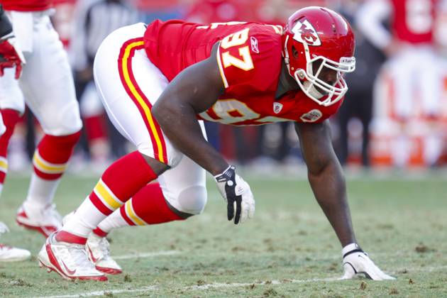 December 24, 2011: Allen Bailey 97 in action during the NFL, American Football Herren, USA game between the Oakland Raiders and the Kansas City Chiefs at Arrowhead Stadium in Kansas City MO Copyright: xKylexRivasx