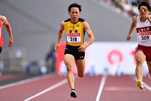 Athletics, 100m, 16-year-old Japanese Sorato Shimizu runs 10.00 seconds, archive pictures