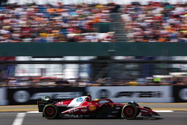 F1 - BRITISH GRAND PRIX 2025 44 HAMILTON Lewis (gbr), Scuderia Ferrari SF-25, action during the Formula 1 Qatar Airways British Grand Prix 2025, 12th round of the 2025 FIA Formula One World Championship, WM, Weltmeisterschaft from July 4 to 6, 2025 on the Silverstone Circuit, in Silverstone, United Kingdom - SilverstoneUnited Kingdom Copyright: xEricxAlonsox