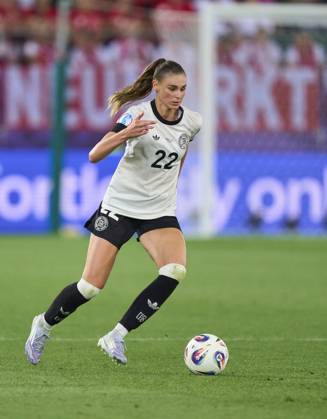 Jule Brand, 22 of Team Germany in the football UEFA Women EURO 2025 match GERMANY - POLAND 2-0 in Season 2025 2026 at July 4, 2025 in St.Gallen, Switzerland.