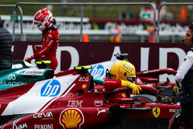 F1 - BRITISH GRAND PRIX 2025 44 HAMILTON Lewis (gbr), Scuderia Ferrari SF-25, action during the Formula 1 Qatar Airways British Grand Prix 2025, 12th round of the 2025 FIA Formula One World Championship, WM, Weltmeisterschaft from July 4 to 6, 2025 on the Silverstone Circuit, in Silverstone, United Kingdom - SilverstoneUnited Kingdom Copyright: xFLORENTxGOODENx