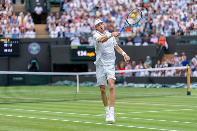 2025-07-06 Wimbledon 2025 LONDON, ENGLAND - JULY 6: Nicolas Jarry of Chile during Wimbledon 2025 at All England Lawn Tennis & Croquet Club on July 6, 2025 in London, England. London All England Lawn Tennis & Croquet Club England Content not available for redistribution in The Netherlands directly or indirectly through any third parties. Copyright: xMarleenxFouchierx