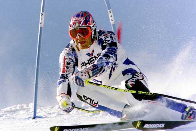 960223 Alpine, World Cup, Giant Slalom Alberto Tomba, Italy  Copyright: BILDBYRAN BB960223BB031