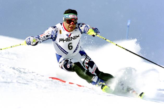 960225 Alpine, World Cup, Slalom Alberto Tomba, Italy  Copyright: BILDBYRAN BB960225BB046