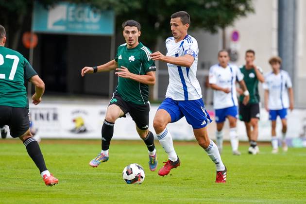 FC Schalke 04 training camp Neustift im Stubaital test match 09 07 2025 FC Schalke 04 vs Panathinaikos Athens Silberstadt Arena Schwaz, Austria Ron Schallenberg Schalke 04 Copyright: xLukaxKolanovicx
