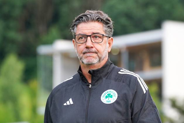 FC Schalke 04 training camp Neustift im Stubaital test match 09 07 2025 FC Schalke 04 vs Panathinaikos Athens Silberstadt Arena Schwaz, Austria Coach Rui Vitoria Panathinaikos Copyright: xLukaxKolanovicx