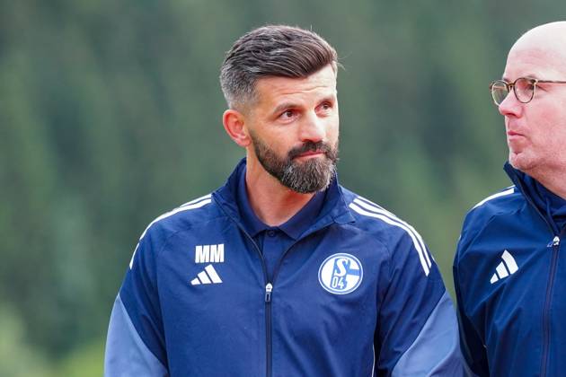 FC Schalke 04 training camp Neustift im Stubaital test match 09 07 2025 FC Schalke 04 vs Panathinaikos Athens Silberstadt Arena Schwaz, Austria Coach Miron Muslic Schalke 04 Copyright: xLukaxKolanovicx