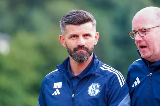 FC Schalke 04 training camp Neustift im Stubaital test match 09 07 2025 FC Schalke 04 vs Panathinaikos Athens Silberstadt Arena Schwaz, Austria Coach Miron Muslic Schalke 04 Copyright: xLukaxKolanovicx