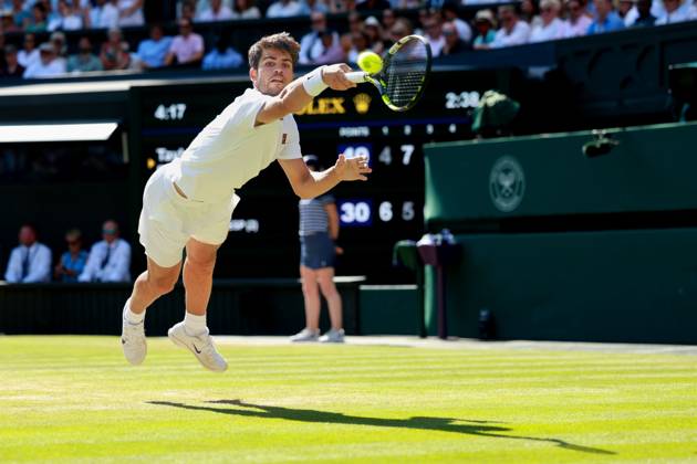 Carlos Alcaraz ESP , Mens Singles, Gentlemen s Singles Tennis Wimbledon 2025 Grand Slam ITF ATP WTA AELTC London Great Britain 11 July 2025 Copyright: xJuergenxHasenkopfx