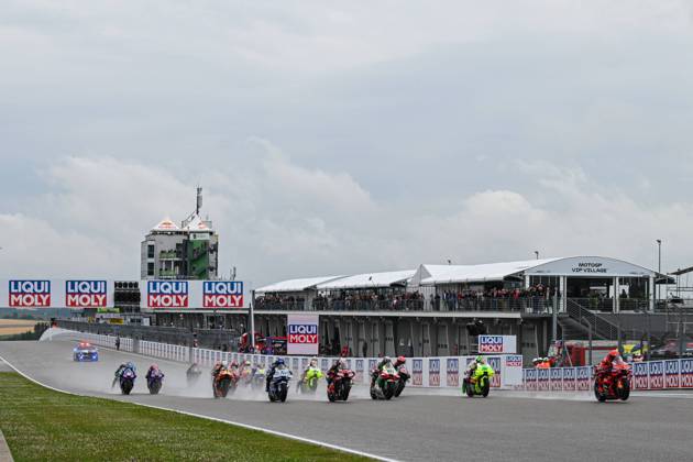 Sprint race of MotoGP Liqui Moly Motorrad Grand Prix Deutschland at Sachsenring Circuit. July 12 2025 In picture: start race Carrera al sprint del Gran Premio Liqui Moly Motorrad de MotoGP de Alemania en el Circuito de Sachsenring, 12 de Julio de 2025 POOL MotoGP.com Cordon Press Images will be for editorial use only. Mandatory credit: MotoGP.com Cordon Press Cordon Press Cordon Press Cordon Press