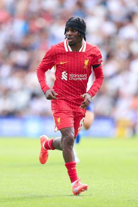 Fußball Vorsaison-Freundschaftsspiel Preston North End gegen Liverpool 13. Juli 2025 Vorsaison-Freundschaftsspiel Preston North End gegen Liverpool Jeremie Frimpong von Liverpool Foto Simon Stacpoole Abseits Preston UK  Copyright: xSimonxStacpoolexOffside