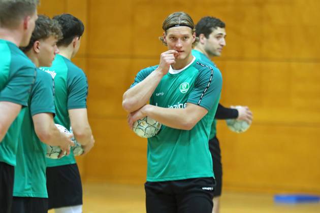 HBL1 Training kick-off of SC DHfK Leipzig, 17 07 25 Blaer Hinriksson 44, SC DHfK Leipzig Handball, DAIKIN HBL, Season 2025 2026, Training kick-off of SC DHfK Leipzig on 17 07 25 in the Quarterback Immobilien Arena Leipzig Kleine Arena Copyright: xBEAUTIFULxSPORTS JanxKaeferx