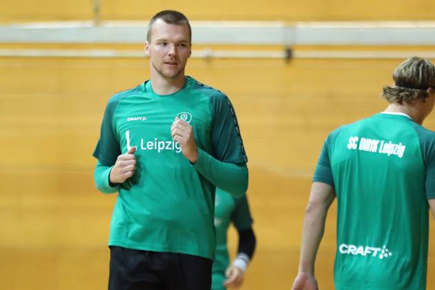 HBL1 Training kick-off of SC DHfK Leipzig, 17 07 25 Goalkeeper Tomas Mrkva 16, SC DHfK Leipzig Handball, DAIKIN HBL, Season 2025 2026, Training kick-off of SC DHfK Leipzig on 17 07 25 in the Quarterback Immobilien Arena Leipzig Kleine Arena Copyright: xBEAUTIFULxSPORTS JanxKaeferx