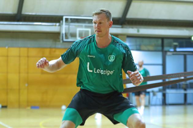 HBL1 Training kick-off of SC DHfK Leipzig, 17 07 25 Adam Lönn 15, SC DHfK Leipzig Handball, DAIKIN HBL, Season 2025 2026, Training kick-off of SC DHfK Leipzig on 17 07 25 in the Quarterback Immobilien Arena Leipzig Kleine Arena Copyright: xBEAUTIFULxSPORTS JanxKaeferx