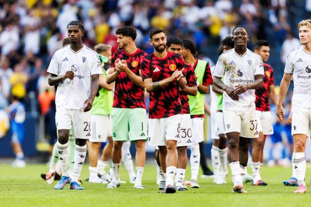 250719 Bruno Fernandes of Manchester United after the friendly football match between Manchester United and Leeds United on July 19, 2025 in Stockholm Photo Tobias Sterner BILDBYRAN COP 254 TS0371 fotboll football soccer fotball träningsmatch friendly match manchester united leeds united bbeng Copyright: TOBIASxSTERNER BB250719TS060
