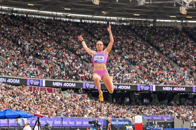 Novuna London Athletics Meet, London, UK. 19 July 2025. London, UK, 19 July 2025. KÄLIN Annik in the Womens Long Jump during the Novuna London Athletics Meet 2025, part of the Wanda Diamond League at London Stadium, Queen Elizabeth Park, London, UK., Credit:Lee Floyd Avalon UK, London, London Stadium, Queen Elizabeth  Copyright: xLeexFloydx xAvalonx 1023708359