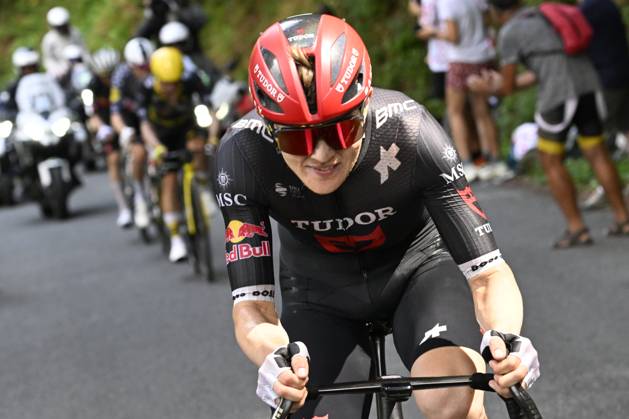 Australian Michael Storer of Tudor Pro Cycling Team pictured in action during stage 15 of the 2025 Tour de France cycling race, from Muret to Carcasonne (169 km), on Sunday 20 July 2025 in France. The 112th edition of the Tour de France starts on Saturday 5 July in Lille, France, and will finish in Paris, France on the 27th of July. POOLxJANxDExMEULENEIR x129661557x
